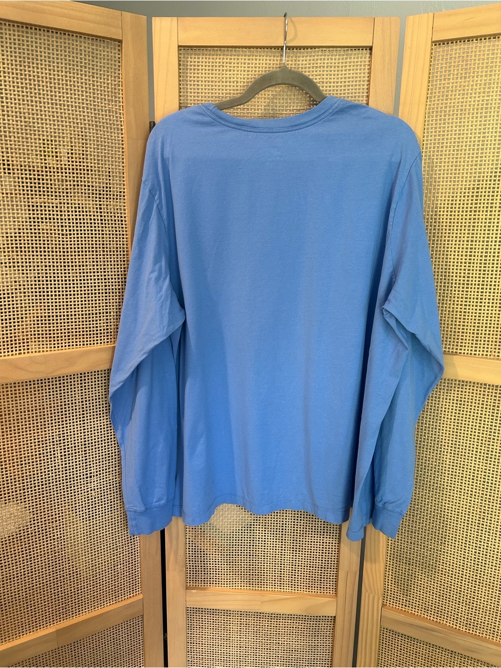 Nike Light Blue Long Sleeve Shirt with White Swoosh - Picture 3 of 10
